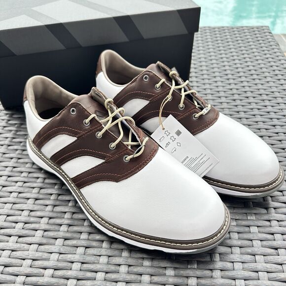 Adidas MC Z-Traxion White/Brown Golf Men's Shoes IG0910 - Picture 6 of 15